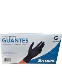 Guantes De Nitrilo Vinilo Negro Libre De Latex 100 Piezas - GRANDE - Ver 10