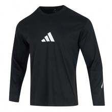 Adidas تي شيرت بأكمام طويلة M Z.N.E.، قطعة كاجوال ناعمة للارتداء اليومي والسفر للرجال، KE4902 - أسود/أبيض - مشاهدة 1