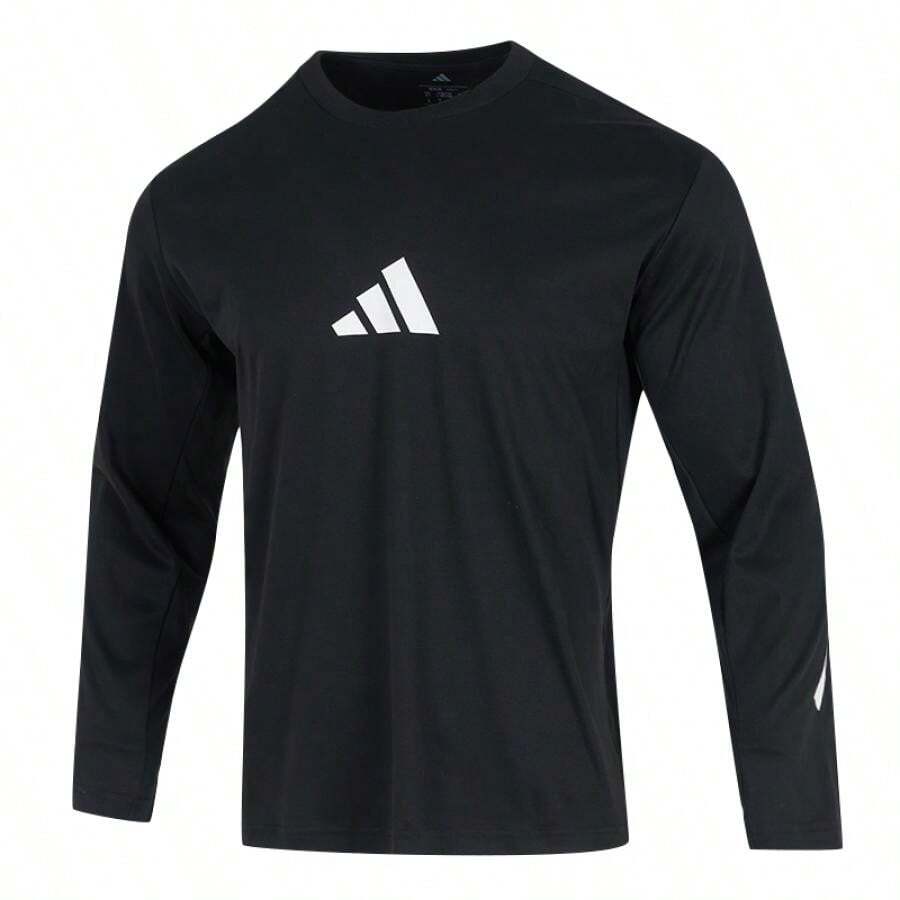 Adidas تي شيرت بأكمام طويلة M Z.N.E.، قطعة كاجوال ناعمة للارتداء اليومي والسفر للرجال، KE4902 - أسود/أبيض - مشاهدة 1