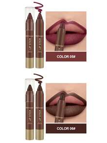 Fit Colors 1pc Matte Chocolate Scented Waterproof Lip Liner, Precise Lip Contour For Daily, Festivals, Parties, Stage Makeup - Nhiều màu - Xem 12