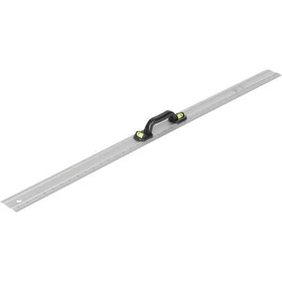 Aluminium Metal Ruler & Spirit Level, 1000mm Length With Inch And CM Measurements, Two Spirit Gauges (90 And 180 Degree), Handle - Professional Hand Tools