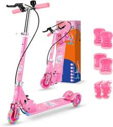 Kick Scooters, Foot Scooters - 黑色 + 護膝 - 查看 1