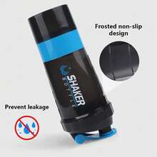 Protein Shaker For Protein Mixes, 17 OZ, Leak Proof ●   Easy Clean Up ● , Tasteless,  Material ●   No Blending Ball Or Whisk Needed ●   Blender Shaker ●   Gym Shaker (Blue) - 1 - Xem 4