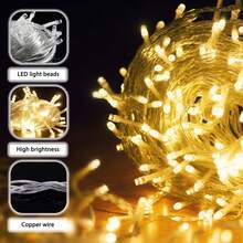 Battery Operated String Lights Indoor Outdoor Decorative Lights, Warm White Fairy String Lights,Ideal For Bedroom Living Room Tree Patio Classroom Party Holiday Wedding Christmas Decor - 暖白光 - 查看 5