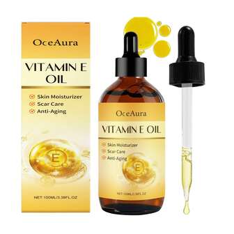 200/100ml Olio essenziale di vitamina E - Con effetti idratanti e rassodanti, adatto per aromaterapia e cura di pelle, viso, capelli e corpo, con contagocce, profumo rilassante | Adatto a tutti i tipi di pelle