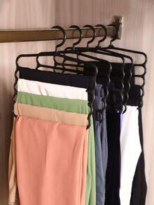 5-Layer Plastic Multi-Functional Pants Rack Wardrobe, Tie, Silk Scarf, Scarf And Pants Storage Rack - Black - View 3