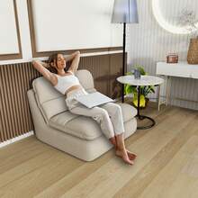 Bean Bag For Sofa, Floor Chair With Backrest, Comfortable Lazy Sofa, One-Piece Compression, Extra Thick, Bedroom Chair, Living Room Chair, Bedroom Chair