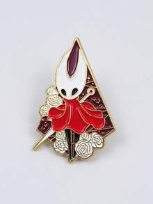 1/2pcs Hollow Knight Game Cartoon Metal Brooch, Creative Character Fashion Versatile Bag Accessory Badge - Multicolor - View 7