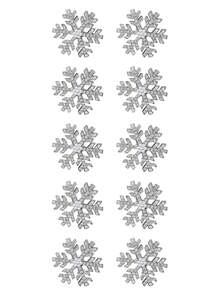 6/10/20个装女士银色雪花仿珍珠发夹 冬季发饰 水钻小爪夹 刘海夹 甜美优雅日常佩戴发夹，雪花发饰，新年必备发爪发夹，圣诞节，派对造型 - 銀色 - 查看 12