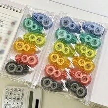 12/6 piezas Cinta correctora arcoíris - Cinta correctora, corrección instantánea, corrección de escritura, corrección suave y sin rayones, adecuada para uso en oficina y escuela, artículo de papelería esencial para útiles escolares y temporada de regreso a clases, ideal para regalar