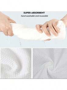 20/50/100 Disposable Hair And Beauty Towels (White), 30cm X 50cm (1 Pack Of 50 Towels). Widely Applicable, Suitable For Various Daily Projects Such As Travel, Dry Hair Towels, Hotels, Hiking, Bathrooms, Makeup Removal, Care, Fitness, Camping, Kitchens, Outdoor Sports, And Family Gatherings - Multicolor - View 6