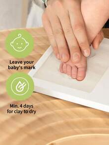 1 Baby Handprint & Footprint Kit - Clay Imprint Memorial Frame, Newborn Room Photo Frame, Personalized New Mom Gift, Suitable For Baby Shower And Baby Registry (Please Read The Instructions Carefully Before Use To Get Detailed Usage Instructions And Watch The Video Demonstration). - Multicolor - View 6