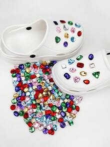 30 Pieces Random Style Shiny Y Acrylic Rhinestone Shoe Accessories - Multicolor - View 6