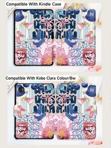 Ayotu 防震度假风夏季沙滩翻盖保护套，兼容 Kindle Paperwhite 第 11 代（2021 年款）/ Kindle（第 11 代 - 2024 年发布）/ Kindle Paperwhite 第 12 代（2024 年款）/ Kobo Clara Colour/ Kobo Clara Bw、Kindle Colorsoft Signature Edition，带自动唤醒/睡眠功能，妇女节礼物 - 彩色 - 查看 10