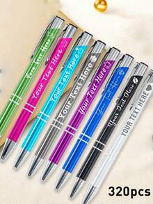 1-320pcs Custom Pens Ballpoint With Name,Back To School Supplies For Kids,Personalized Business Engraver Pens Ballpoint,Customized Gel Pens,Customizable Teacher Pens,Pens Ballpoint Smooth Writing Pens,Modern,Cute,Suitable For Birthday Gifts,Teachers' Day,Wedding,Office,Ideas Gifts For Him/Her,Friends,Workers,Teacher,Coworkers,Bridal,Warm Ambience,Fall Decor