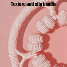 1 件圆形淋巴引流按摩器，放松滚轮 32 轮，脂肪按摩工具，腿部滚轮，便携式手持式，用于小腿手臂锻炼 - 彩色 - 查看 7