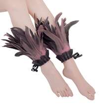 2个仿真羽毛脚环，万圣节角色扮演服装羽毛脚环，适合万圣节、圣诞节、朋克派对、所有季节 - 彩色 - 查看 6