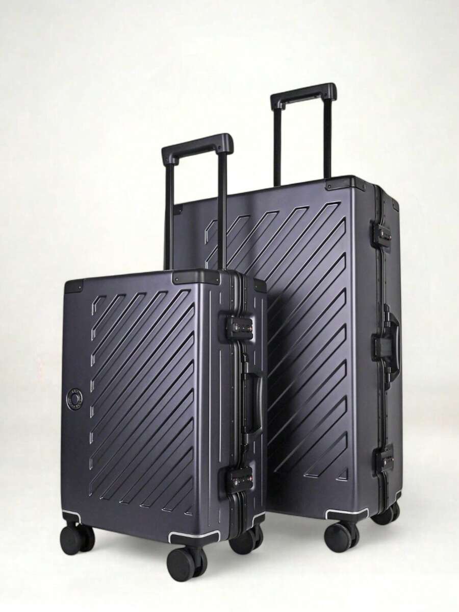 JLY 3-Piece Polycarbonate Hard Shell Luggage Set, Carry-On, Medium & Large Suitcases, Built-In TSA Combination Lock, 360° Spinner Wheels