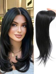 Flequillo postizo para cabello, extensión de cabello de 18 pulgadas con cobertura 360° 3D para mujeres con cabello ralo (Ombré marrón a rubio) - Multicolor - Ver 15