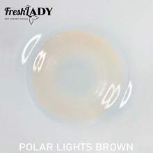 FRESH LADY 1对，极光棕色，美瞳，瞳孔隐形眼镜，适合日常佩戴，约会、工作、年抛，14.2毫米 - 棕色 - 查看 8