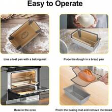 1pc Silicone Bread Loaf Pan For 9x5 Inch Bread Pans - Baking Liners, Nonstick & Reusable, Easy To Clean, High Temp Resistant - Multicolor - View 7