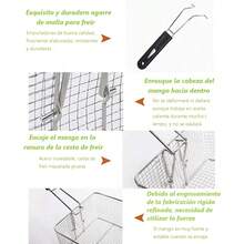 Freidora Aceite Eléctrica Plateado 3400 W Automática Industrial Acero Inoxidable Gran Capacidad 12 Lt - Plateado - Ver 7