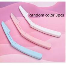 3pcs Facial Razors For Women Face,Eyebrow Razor, Dermaplane Razors, Face Shavers,Dermaplaning Tool Peach Fuzz Remover For Folding Travel Face(Color Random) - Multicolor - View 8