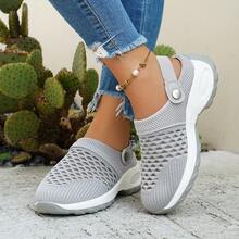 Women's Comfortable Thick-Soled Sneakers, Breathable And Lightweight Walking Shoes, Fashionable Thick-Soled Casual Sneakers