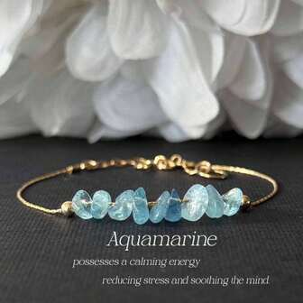 This Bracelet Made Of Natural Blue Sapphire Crystal Contains Soothing Energy That Can Help Relieve Stress. It Is A Fashionable Gift For Women.
