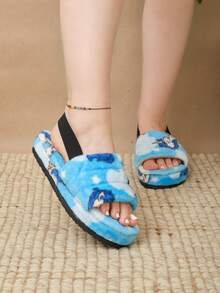Lymalimoon Women Home Slippers - 藍色獨角獸 - 查看 2