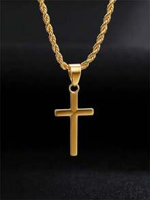 Men's Fashion Business Casual Jewelry Set, Cross Necklace And Bracelet Matching Pair, Perfect Gift For Father's Day, Christmas, Thanksgiving - Multicolor - View 11