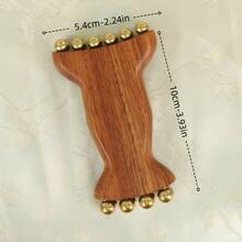 1 件装 焕肤救星淋巴排毒面部按摩器 紧致下颌线和眼周 天然铜木美容工具 - 紅木色 - 查看 6