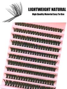 Kit de 200 de gene 80D tip cluster cu efect natural subțire și pufos, ușor și confortabil de purtat, aplicare și îndepărtare fără efort, durabil și de lungă durată, bandă de gene moale reutilizabilă pentru o îmbinare perfectă, potrivită pentru începători, creează volum și ondulații complete, definește forma ochilor, rezistentă la apă și transpirație, ideală pentru look-uri glamour de zi cu zi, mireasă, petrecere, cosplay sau alte ocazii speciale.