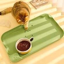 Alfombrilla antideslizante y resistente al agua para tazones de mascotas, alfombrilla para tazones de gato