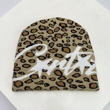 1 件男女通用美式嘻哈街头风格提花针织帽，保暖，适合秋冬季服装