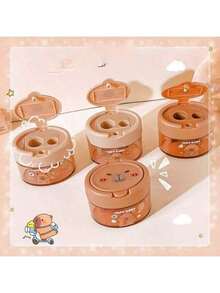 1 Máy gọt bút chì cầm tay thiết kế hình con Capybara dễ thương, màu sắc và kiểu dáng ngẫu nhiên, Máy gọt bút chì cầm tay hoạt hình thích hợp sử dụng cho trường học và văn phòng, dùng cho bút chì và bút chì mỹ phẩm, Máy cắt bút chì nhỏ gọn, Máy gọt bút chì cầm tay trang trí để bàn, Đồ dùng học tập cho học sinh, Quà tặng phần thưởng cho trẻ em, Bé trai, Bé gái, Đồ dùng học tập, Trở lại trường - ngẫu nhiên - Xem 3