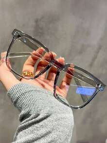 1/3pcs Unisex Square Frame Daily Wear Optical Glasses, Campus Style Face-Flattering Glasses