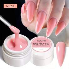 XEIJAYI 1個實心建模膠,適用於指甲擴展,不黏手的手指甲雕塑膠,亞克力延伸指甲膠,適用於指甲藝術美甲diy沙龍女性禮物 - 裸粉色 - 查看 13