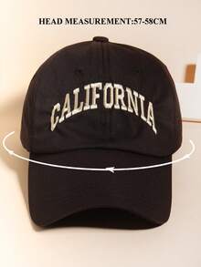 Letter Embroidered Baseball Cap Street Halloween - Burnt Orange - View 7