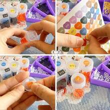 1套/4入組彩色號碼貼紙,dmc 447標籤適用於多色鑽石畫儲存盒,鑽石畫標籤 - 彩色 - 查看 11