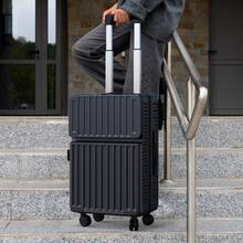 fangange 2-Piece Suitcase Set, 20 Inch And 24 Inch Suitcase, With Interior Compartments, Universally Rotating Silent Wheels, With High-Quality TSA Lock, Travel Suitcase Set, Robust Travel Luggage, Hand Luggage - màu đen - Xem 10