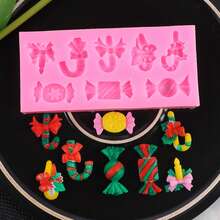 1 pièce Moule en silicone pour bonbons et chocolats de Noël, moule de décoration de gâteau en forme de béquilles, pour la confection artisanale de bonbons, chocolats, biscuits, pain, argile, résine époxy. Décorations de Noël, pyjamas de Noël, cadeaux de Noël, décoration de Noël