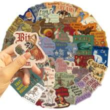 50PCS Medieval Weird Abstract Stickers Aesthetics Stickers Scrapbooking, Diary, Bumper, Skateboard, Water Bottle, Cartoon, Hard Hat, Car Stickers And Decals