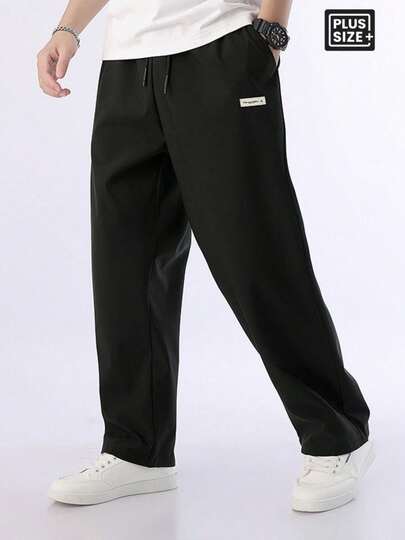 男士夏季轻薄透气宽松休闲裤（大码），适合日常穿着、购物和约会。