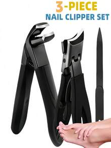 5pcs/Set Thick Toenail Clippers For Elderly - Wide Jaw Large Toe Nail Scissors, Suitable For Thick Ingrown Nails And Pedicure, Professional Sharp Heavy Duty Nail Clipper, Professional Manicure Care Set, Unisex Travel Kit, Great Gift For Friends, Boyfriends And Parents, Ideal For Halloween, Christmas