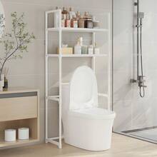 1pc Freestanding Laundry Rack, 2-3 Tier Minimalist Bathroom Toilet Storage Rack, Easy Assembly, Space Saving, Bathroom Decor Accessory - Multicolor - View 11