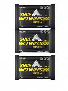 80pcs Shoe Cleaning Wet Wipes, Sneaker Cleaner, Sports Shoes Cleaning Cloths, Stain Remover Disposable Wet Tissues, 80/30/12pcs - Black and White - View 11