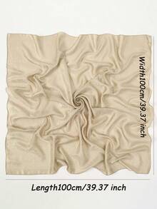 1 件女士佩斯利印花大号 100x100cm 围巾，简约纯色，百搭时尚配饰，适合日常使用