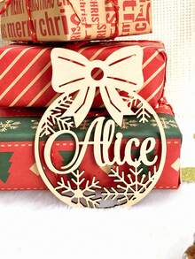 1/3/5 peças Presente de Natal, Decoração de Natal, Enfeites de Natal Personalizados, Decoração de Árvore de Natal Personalizada, Decoração em Madeira/Acrílico, Nomes Cortados a Laser, Bola de Natal, Etiquetas para Presente, Seu Logotipo Multifuncional, Ornamental Requintado, Elegante, Bonito, Vintage Personalizado, Presente Ideal e Único para Ele e Ela Aniversários Dia dos Namorados Dia das Mães Aniversários, Dia dos Pais - Multicolorido - Ver 6