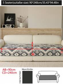 1pc Thick Plush Sofa Cushion Cover, Modern Simple Non-Slip Sofa Seat Pad, Dust-Proof And Washable Sofa Slipcover, Soft And Fade-Resistant, Pet-Friendly, Suitable For Bedroom, Office, Living Room, L-Shaped Sofa And 1/2/3/4-Seat Sofa, Light Gray